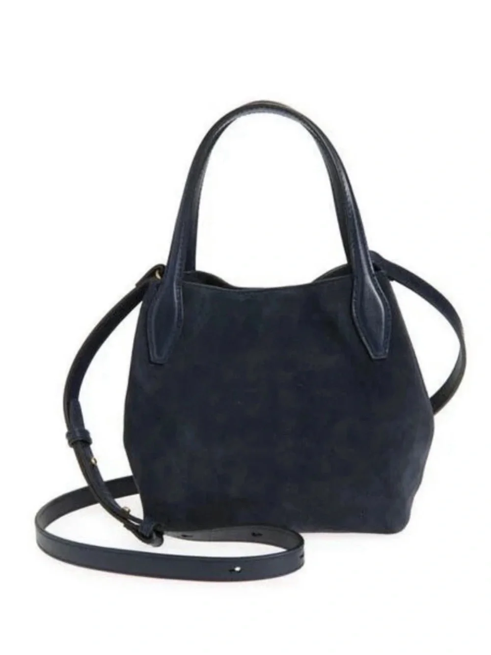 Madewell Navy Suede Crossbody Tote